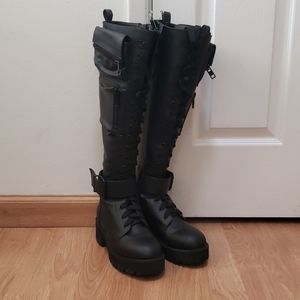 Dolls Kill Current Mood Obsidian Pocket Boots